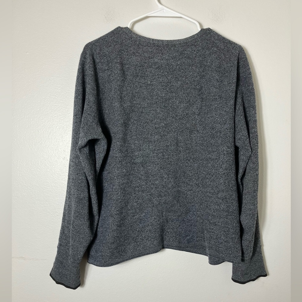 Rag & Bone Pullover Sweater Women’s Sz L Gray 1/4 Button Long Sleeves Casual - Picture 5 of 8